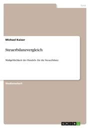 Cover von Steuerbilanzvergleich