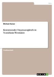 Cover von Kommunaler Finanzausgleich in Nordrhein-Westfalen