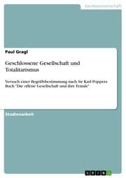 Cover von Geschlossene Gesellschaft und Totalitarismus
