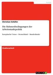 Cover von Die Rahmenbedingungen der Arbeitsmarktpolitik