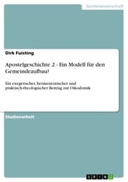 Cover von Apostelgeschichte 2 - Ein Modell für den Gemeindeaufbau?
