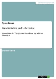 Cover von Geschmäcker und Lebensstile