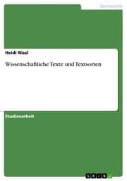 Cover von Wissenschaftliche Texte und Textsorten