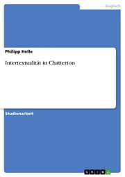 Cover von Intertextualität in Chatterton