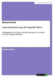 Cover von Operationalisierung des Begriffs Eliten