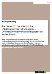 Cover von Im Banne(r) der Krise(n) der Strafraumgrenze: (k)ein eigenes Verbandsverantwortlichkeitsgesetz für Deutschland?