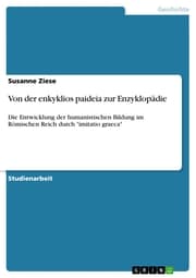 Cover von Von der enkyklios paideia zur Enzyklopädie