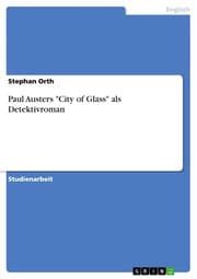 Cover von Paul Austers 'City of Glass' als Detektivroman