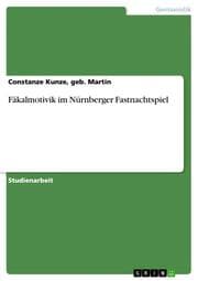 Cover von Fäkalmotivik im Nürnberger Fastnachtspiel