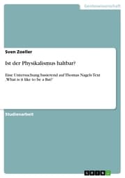 Cover von Ist der Physikalismus haltbar?