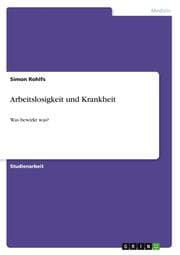 Cover von Arbeitslosigkeit und Krankheit