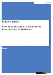 Cover von Über Emily Dickinson - Amerikanische Frauenlyrik im 19. Jahrhundert