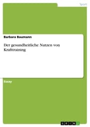 Cover von Der gesundheitliche Nutzen von Krafttraining
