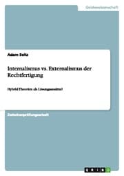 Cover von Internalismus vs.Externalismus der Rechtfertigung