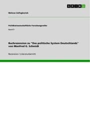 Cover von Buchrezension zu 'Das politische System Deutschlands' von Manfred G. Schmidt