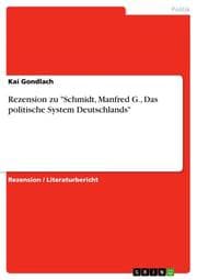 Cover von Rezension zu 'Schmidt, Manfred G., Das politische System Deutschlands'
