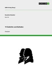 Cover von 19 Gedichte und Balladen