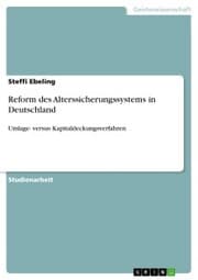 Cover von Reform des Alterssicherungssystems in Deutschland