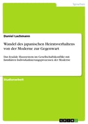 Cover von Wandel des japanischen Heiratsverhaltens von der Moderne zur Gegenwart