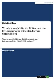 Cover von Vorgehensmodell für die Einführung von IT-Governance in mittelständischen Unternehmen