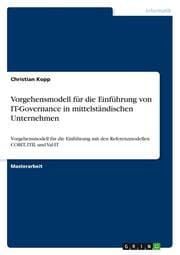 Cover von Vorgehensmodell für die Einführung von IT-Governance in mittelständischen Unternehmen