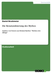 Cover von Die Renaturalisierung des Mythos