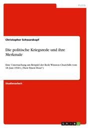 Cover von Die politische Kriegsrede und ihre Merkmale