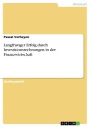 Cover von Langfristiger Erfolg durch Investitionsrechnungen in der Finanzwirtschaft