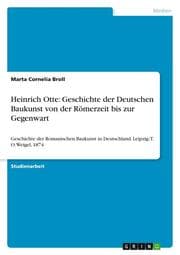 Cover von Heinrich Otte: Geschichte der Deutschen Baukunst von der Römerzeit bis zur Gegenwart