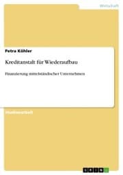 Cover von Kreditanstalt für Wiederaufbau