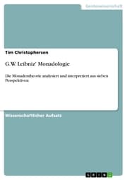 Cover von G.W. Leibniz' Monadologie