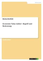 Cover von Economic Value Added - Begriff und Bedeutung