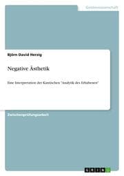 Cover von Negative Ästhetik