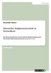 Cover von Islamischer Religionsunterricht in Deutschland