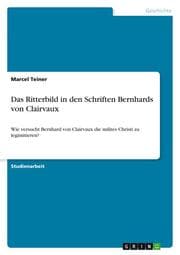 Cover von Das Ritterbild in den Schriften Bernhards von Clairvaux