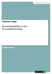 Cover von Beurteilungsfehler in der Personalbeurteilung
