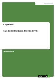 Cover von Das Todesthema in Storms Lyrik