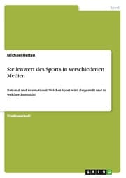Cover von Stellenwert des Sports in verschiedenen Medien