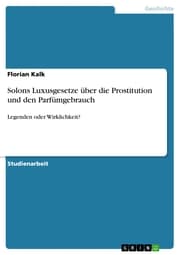 Cover von Solons Luxusgesetze über die Prostitution und den Parfümgebrauch