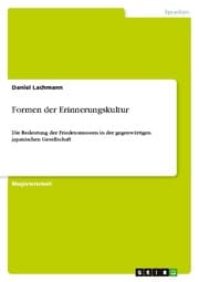 Cover von Formen der Erinnerungskultur