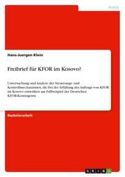 Cover von Freibrief für KFOR im Kosovo?