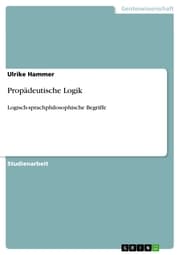 Cover von Propädeutische Logik