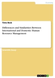 Cover von Differences and Similarities Between International and Domestic Human Resource Management