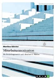 Cover von Mitarbeitermotivation. Die Bedürfnispyramide nach Abraham H. Maslow