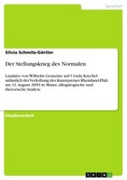 Cover von Der Stellungskrieg des Normalen