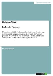 Cover von Liebe als Passion: