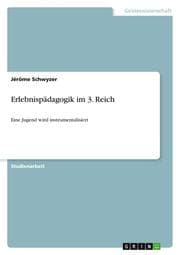 Cover von Erlebnispädagogik im 3.Reich