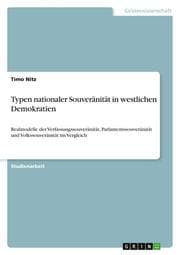 Cover von Typen nationaler Souveränität in westlichen Demokratien
