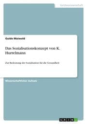 Cover von Das Sozialisationskonzept von K. Hurrelmann
