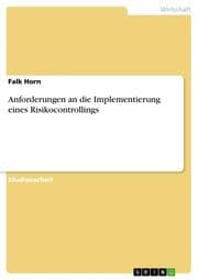 Cover von Anforderungen an die Implementierung eines Risikocontrollings
